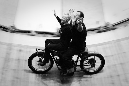 Girl on the handlebars - the wall of death
